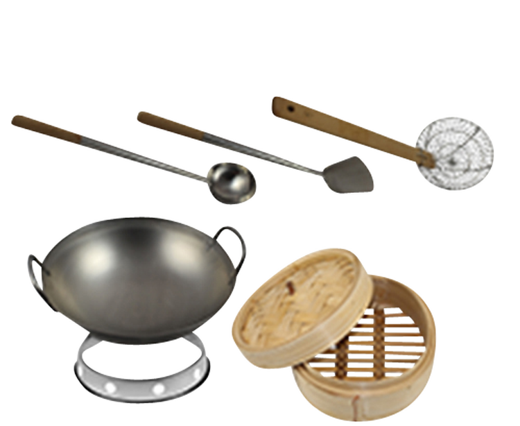 Wok Set 6-teilig universal 